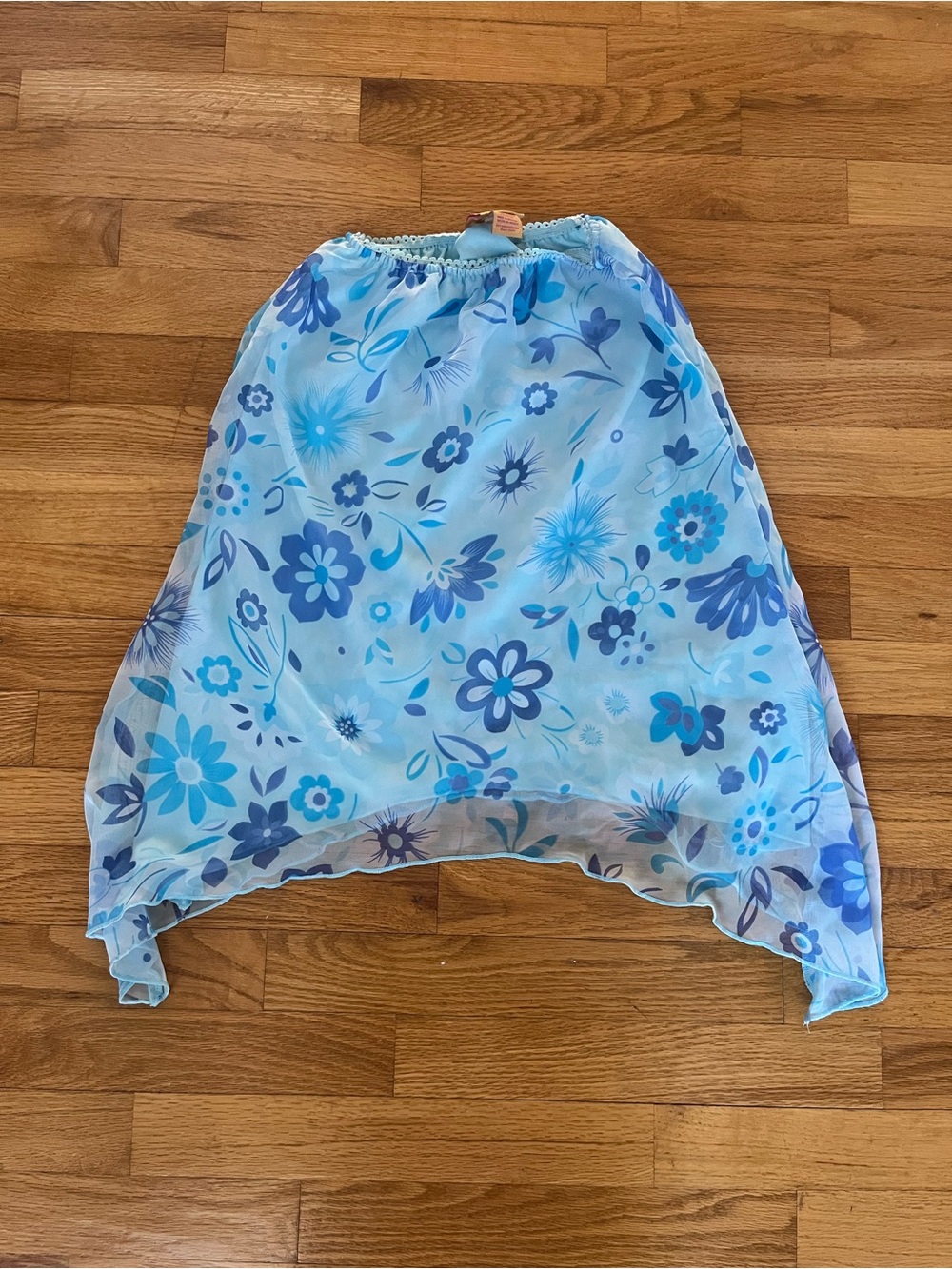 Vintage Blue Floral Skirt